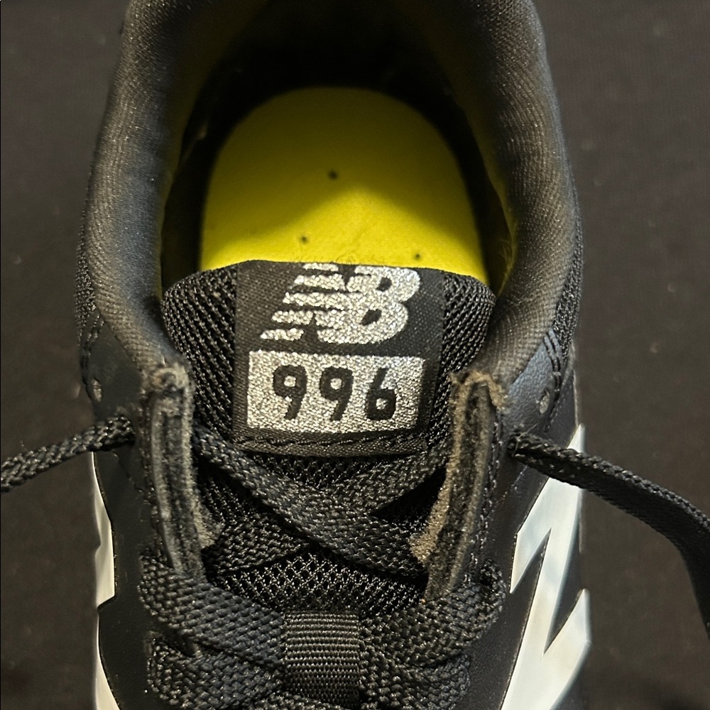 New Balance Kids Black and White 996 Sneakers - Picture 2 of 7